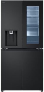 Lg GMG861EPAE - Amerikaanse Koelkast - 179cm hoog - zwart- Instaview glazen deur - 4 deurs