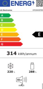 LG Amerikaanse koelkast GMG860EPBE 508L French door - InstaView™ om snel binnen te kijken - DoorCooling+™ voor snellere en gelijkmatige koeling tot aan de deur - Ijs en waterdispenser - Zwart - Image 4