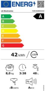 LG F2R3S08NSWW Washing Machine Slim 8 kg 1200 RPM Inverter Energy Class A - Image 4