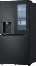 LG Amerikaanse koelkast GMG860EPBE 508L French door - InstaView™ om snel binnen te kijken - DoorCooling+™ voor snellere en gelijkmatige koeling tot aan de deur - Ijs en waterdispenser - Zwart