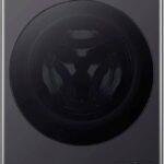 LG Was-droogercombinatie V5WD95SLIMB, SLIM  9-5 kg, Class A and E, 60 x 53.5 x 85 cm, Wi-Fi, AI Direct Drive, Deep Cleaning with Steam, TurboWash 360, Allergy Care, Tempered Glass Exterior Door, Dark Stone