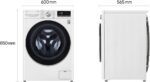LG Was-droogercombinatie 10.5-7 kg V7WD107H2E Class E Front Loading  , 1400 RPM, AI Direct Drive, Wi-Fi, Deep Steam Cleaning, TurboWash, Larger Capacity, 62 x 60 x 85 cm, White - Image 2