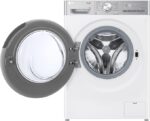 LG washing machine F4R9009TPWC 9 kg class A -40%, front loading series R9 , 1400 revolutions, AI Wash, TurboWash 360, steam wash with anti-wrinkle, wifi, freestanding, white - Image 4