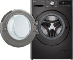 LG W4WR70E6YB, Wasdrooger 11-6 kg, Class A/D, 60 x 62 x 85 cm, Wi-Fi, AI Direct Drive, Deep Cleaning with Steam, TurboWash 360, Large Capacity, Tempered Glass Exterior Door, Black - Image 4