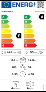 LG Wasdrooger  V9WD128H2 with AI DD | 12 kg Wash | 8 kg Drying | 1400 rpm | Steam, White - Image 5