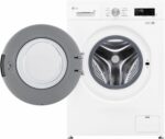 LG Wasmachine 8KG F4NX1008NWK Front-Load Series X1, Class A, 1400 Rotations, Wi-Fi, 6 Motion Direct Drive, Steam Washing, Allergy Care, Freestanding, Essence White [Energy Class A] - Image 4