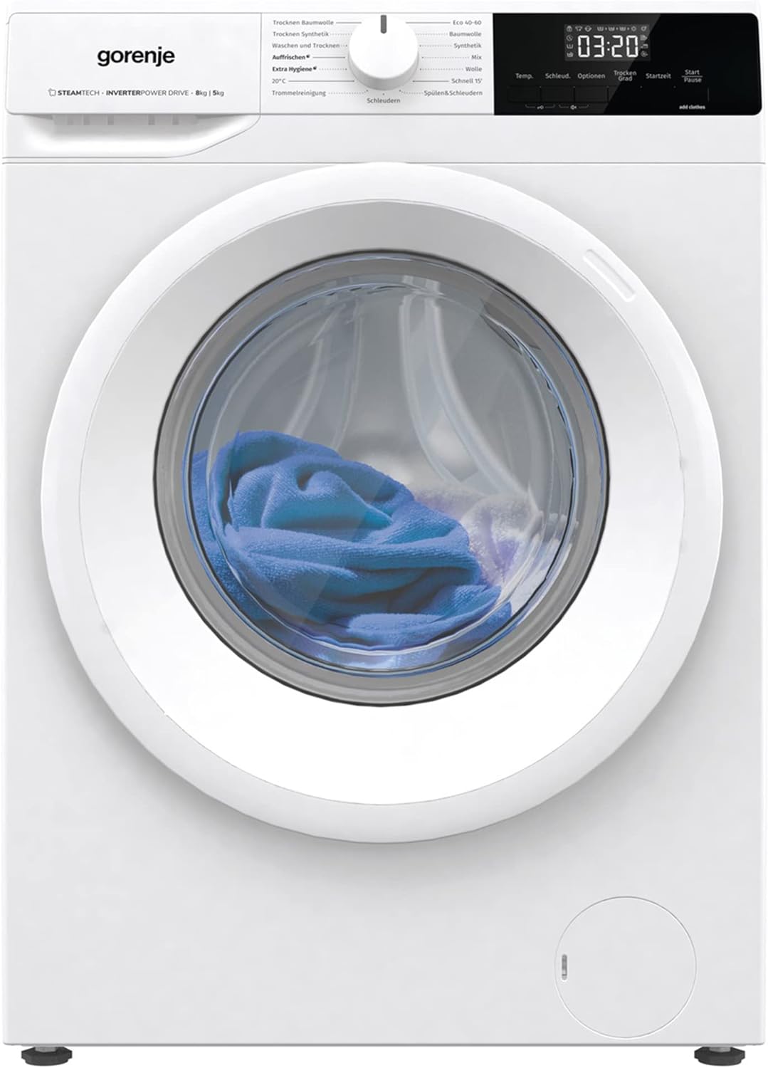 61mBNS6K6uL._AC_SL1500_ Gorenje W3D2A854ADPS / THE Tumble Dryer 8kg Washing / 5kg Drying AquaStop 15 Programs LED Display Overflow Protection Wash Function - Image 1