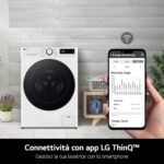 LG Wasmachine 9KG AI DD F4R9009TPWC class A -40%, front loading series R9, washing machine 9 kg, 1400 revolutions, AI Wash, TurboWash 360, steam wash with anti-wrinkle, wifi, freestanding, white - Image 5