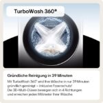LG W4WR70E6YB, Wasdrooger 11-6 kg, Class A/D, 60 x 62 x 85 cm, Wi-Fi, AI Direct Drive, Deep Cleaning with Steam, TurboWash 360, Large Capacity, Tempered Glass Exterior Door, Black - Image 8