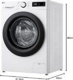 LG AI DD F4R3013NSWB washing machine class A -10%, front loading series R3, washing machine 13 kg, 1400 revolutions, AIWash, steam cleaning, direct drive motor, smart diagnosis, freestanding, white - Image 6