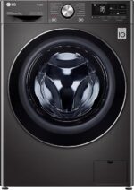 LG Wasmachine 8KG F4WV708P2BA, Class A, Front Loader, WiFi, AI Direct Drive, Deep Cleaning with Steam, TurboWash 360°, TRIPLE A, Tempered Glass Exterior Door, 60 x 62 x 85 cm, Metallic Black Steel [Energy Class A]