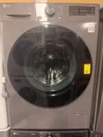 LG Was-droogercombinatie V5WD95SLIMB, SLIM  9-5 kg, Class A and E, 60 x 53.5 x 85 cm, Wi-Fi, AI Direct Drive, Deep Cleaning with Steam, TurboWash 360, Allergy Care, Tempered Glass Exterior Door, Dark Stone - Image 12
